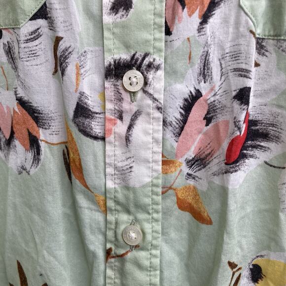 Lauren Ralph Lauren Sage‎ Green Floral Button Up Shirt Size L Cottagecore Fairy - Picture 14 of 16